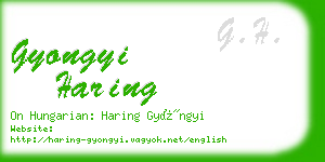 gyongyi haring business card